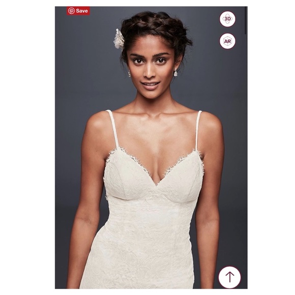 🤩 BEAUTIFUL Low Back Soft Lace Wedding Dress 🤩 - Picture 2 of 8